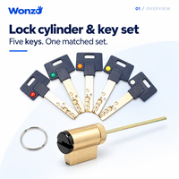 Serrure à cylindre avec bouton de serrage de 3-1/2" (90 mm) Schlage ANSI Grade 1, 5 clés, noire