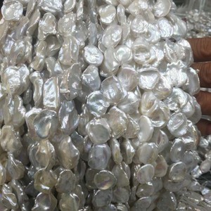 Collar <span class=keywords><strong>de</strong></span> Perlas <span class=keywords><strong>de</strong></span> Agua Dulce Naturales, Estilo Barroco, Nucleadas, Grandes, <span class=keywords><strong>de</strong></span> 18*22mm, Venta al por Mayor - Product Image 6