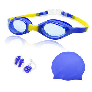 قبعة سباحة سيليكون متينة للأطفال مضادة للماء للشعر القصير مع نظارات سباحة سدادة للأذن ومشبك للأنف - Product Image 3