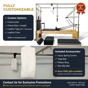 Cama de fitness de alta calidad en oferta: Reformer de madera de roble con torre CC, modelo CC de alta calidad - Product Image 3