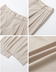 FLN abbigliamento in <span class=keywords><strong>lino</strong></span> nuovo arrivo Oem Street Fashion eleganti fibbie per cinture oversize marrone larghi <span class=keywords><strong>pantaloni</strong></span> larghi taglie forti da uomo - Product Image 4