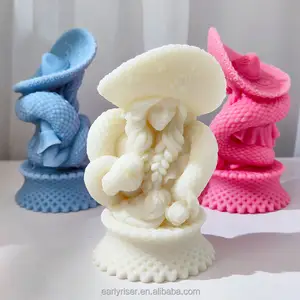 Early Riser nouveau Style bougie sorcière Silicone moule serpent femme maison aromathérapie bougie moule ornements décoratifs