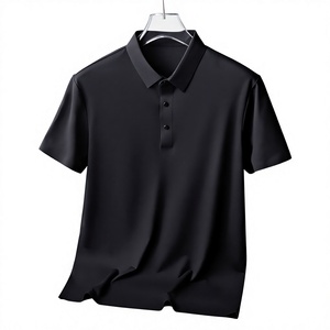Tissu polaire 100 % coton uni pour homme, à manches courtes, formel, respirant, séchage rapide, prix abordable, vente en gros, personnalisable sur le devant - Product Image 1