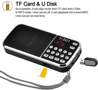 Mini haut-parleur Coran numérique, radio FM stéréo, alimentation USB, design portable en plastique, prise casque, contrôle tactile, sortie maximale 3W, carte TF
