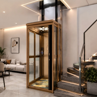 Ascensore Idraulico Senza Vano per Piccole Ville Residenziali, Mini Elevatore Domestico per Interni ed Esterni a 3 Piani