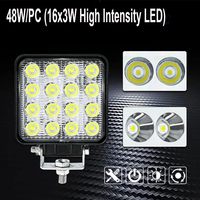 Haute puissance Led voiture 48W Led travail lumière ronde tout-terrain Auto Led travail lumière Led phare Led conduite antibrouillard