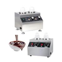 Chauffe-sauce SUNMAX en acier inoxydable avec contrôle de la température et 3 trous pour hôtels, cafés et services de restauration