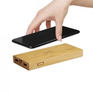 Banque d'alimentation en bambou 8000 mAh, gadgets écologiques - Product Image 2