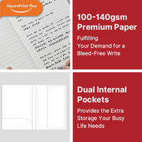 Cuaderno Personalizado A5 con Espiral, Tapa Dura de Cuero PU y PVC, Diario de Negocios para Empresas, Páginas Numeradas y Punteadas, 100 Hojas, con Esquinas Reforzadas