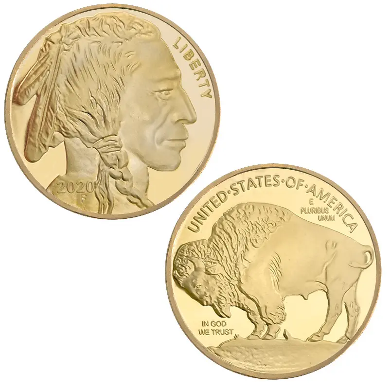 New fashion collectible gift American buffalo gold coin old head design commemorative coin for sales