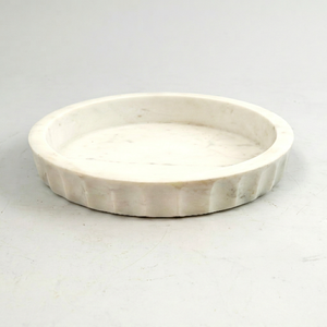 Round Marble Storage Bowl Minimalist Design Durable Tabletop Accessory For Living Room Indoor Use - Product Image 1