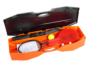 Set berdiri jaring Badminton portabel, tiang dan berdiri luar ruangan lipat dapat disesuaikan dengan dasar plastik berdiri bebas - Product Image 3