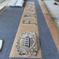 Letreros Combinados de Acero Inoxidable con Acabado Espejo de Precisión Personalizado, 20 mm de Grosor, Ecológicos, Fáciles de Instalar, para Interiores de Lujo