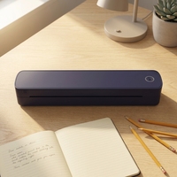 Imprimante de reçus portable A4 avec technologie sans encre BT sans fil, batterie 2600 mAh pour l'impression de reçus en bureau et en déplacement