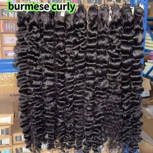 Lots <span class=keywords><strong>de</strong></span> Cheveux Naturels Bruts Indiens 100% Vierge, Bouclés Birmans, Ondulés Naturels, Cheveux Cambodgiens Bruts avec Closure – Prix Abordable - Product Image 3
