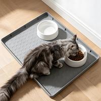 Tapis en silicone pour animaux de compagnie PKY pour chiens et chats, imperméable, anti-urine, avec drain, tapis écologique pour cuisine et réfrigérateur