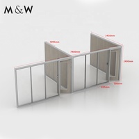 M&W Factory Manufacturer Aluminium Glass Office Partition Wall Frame Soundproof Design Office Partition