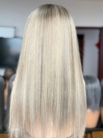 SHY Sheitel en cheveux humains, entièrement noué à la main, cheveux chinois de qualité supérieure, couleur blonde, construction de bonnet respirant, commande en gros