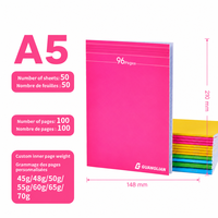 Cahier d'exercices scolaire personnalisé avec couverture sur mesure, agrafé, format standard, fabricant de cahiers d'écriture scolaire