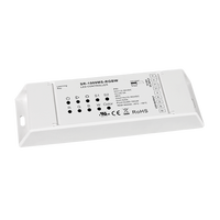 Récepteur LED à double commande SR1009MSRGBW, télécommande RF + clé intégrée, double câblage pour charge inférieure ou supérieure à 10A