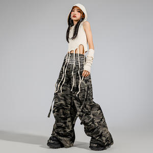 Ropa Moderna para Niños de Baile Urbano, Estilo Hip-hop, Pantalones de Camuflaje Geniales, Traje de Pasarela de Modelo de Baile Coreano para Niñas - Product Image 2