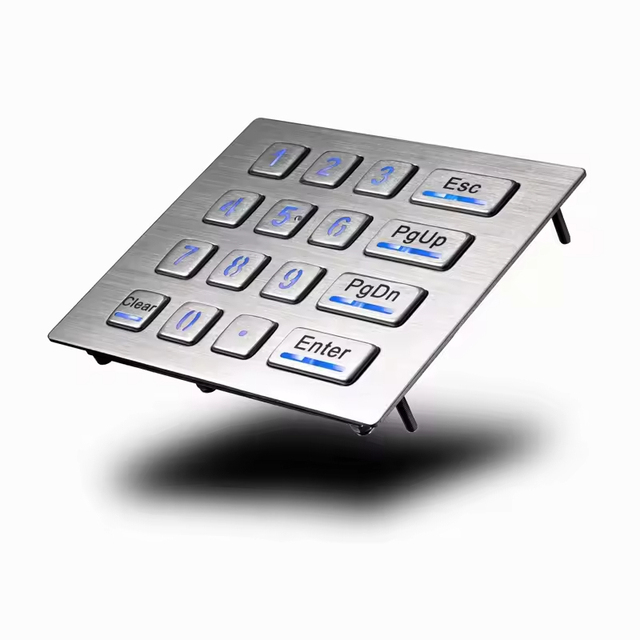 High Quality Wired IP65 Waterproof and Dustproof Industrial-Grade 16 Keys Metal Numeric Keypad for Security