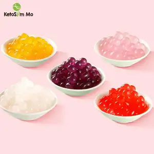 Usine directe Multi saveurs boule de cristal thé au lait Dessert sucre eau cuisson ingrédients Popping Konjac Boba perles