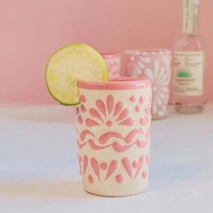 Vaso de Tequila Talavera Mexicano Creativo Nuevo, Hecho a Mano, Personalizado, de Cerámica, con Relieve, de 2 oz, para Tequila <span class=keywords><strong>Caballito</strong></span> - Product Image 4