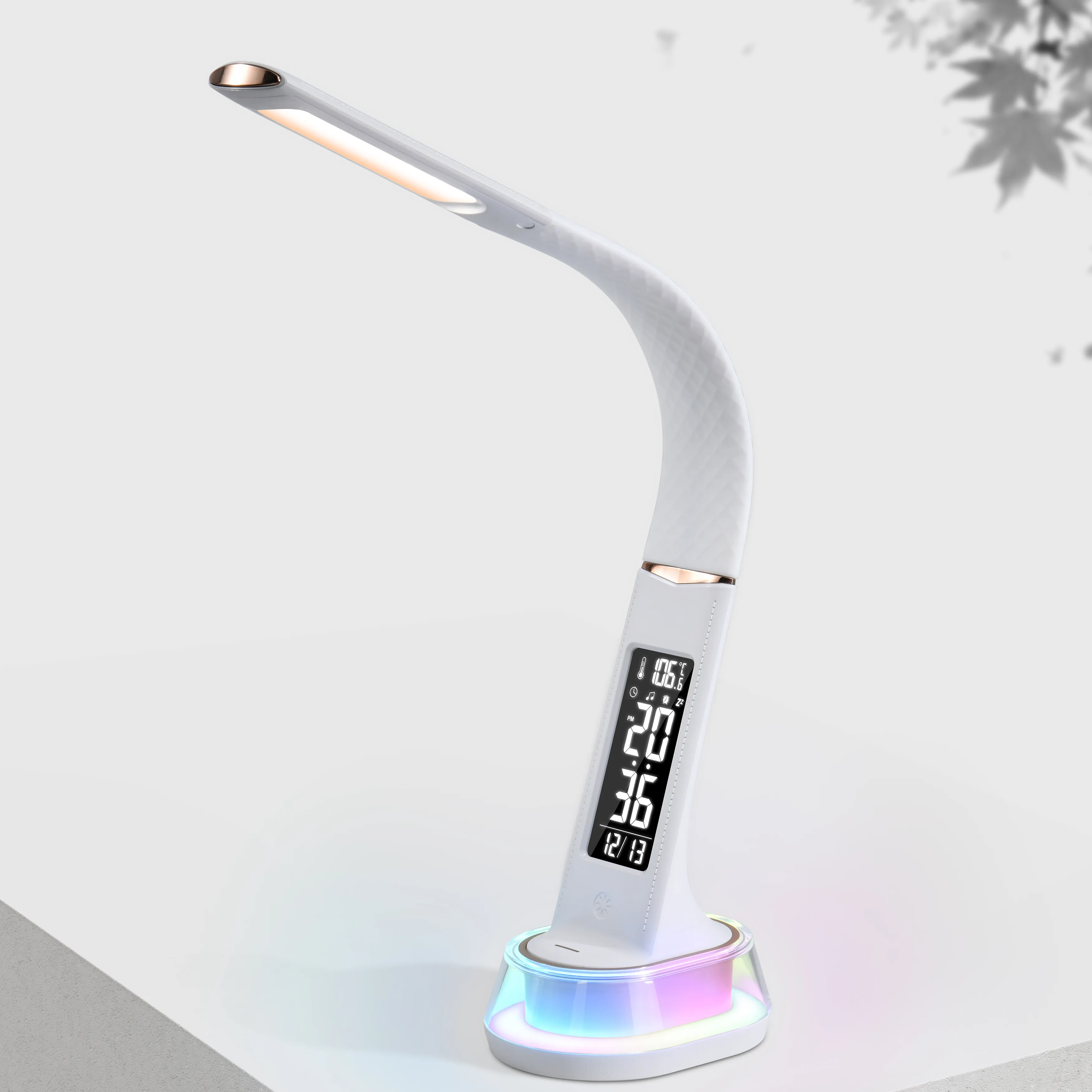 Nouveau Design Éclairage Intérieur 3 Mode Lumière Colorée RVB Décor À La Maison HD Horloge Affichage Réveil Table Lampe De Bureau
