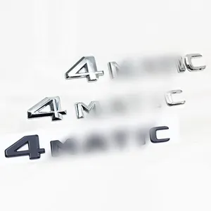 Carro Trunk preto 3D logotipo emblema emblema adesivo para Mercedes Benz 4MATIC
