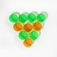 1ml 3ml 5ml 10ml Bocaux à couvercle rabattable en plastique transparents personnalisés avec couvercles à charnière pour voyage