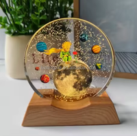 Veilleuse LED de luxe 80 mm, système solaire gravé au laser 3D, pas cher