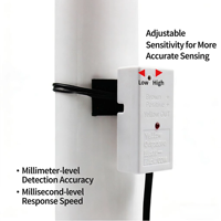 Sensor de Nivel de Agua Capacitivo, Sensor de Nivel de Líquido de 24 V CC con Salida NPN Sin Contacto para Tuberías de 12 mm o Más, Tanques y Superficies Planas