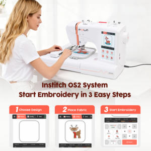 Máquina de Bordar Doméstica Pequeña de Alta Precisión Personalizable de Fábrica China PooLin EOC05 con <span class=keywords><strong>Precio</strong></span> al por Mayor - Product Image 5