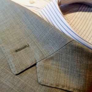 Costume de mariage et d'affaires 2 pièces gris clair, <span class=keywords><strong>style</strong></span> italien, coupe ajustée, semi-entoilé, lavable en machine, facile à porter - Product Image 5