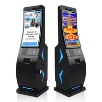Kiosque de commande et de paiement autonome Usingwin 32 pouces à écran tactile incurvé 4K, Intel Core i5, multi-OS, sur pied, avec scanner de code QR et SDK