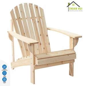 Silla Adirondack de madera de abeto, maleable, resistente, sin acabado, para muebles de exterior, estilo básico, personalizable, procesamiento a medida. - Product Image 4