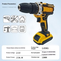 Perceuse sans fil multifonction lithium-ion 21V, outil électrique, kit tournevis électrique domestique, best-seller transfrontalier