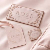 Étiquettes latérales de matelas haut de gamme, bandes de logo personnalisées en satin pour l'image de marque de la literie de luxe pour la maison et l'hôtellerie