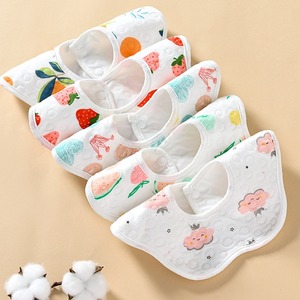 Bavoirs pour bébé rotatifs à 360 degrés, bavoirs d'alimentation en coton doux et absorbant, bavoirs anti-bave imperméables à boutons-pression réglables pour nouveau-nés et tout-petits - Product Image 2