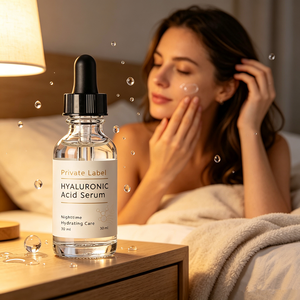 Sérum à l'<span class=keywords><strong>acide</strong></span> <span class=keywords><strong>hyaluronique</strong></span> personnalisé à étiquette privée, vitamine B5, niacinamide, soin du visage hydratant et repulpant, liquide lissant 30 ml - Product Image 6