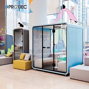 บ้านสำเร็จรูปขนาดใหญ่ในร่ม 4 ที่นั่ง OEM ปรับแต่งได้ ห้องประชุมกันเสียง ห้องทำงานแบบเงียบสงบ สำนักงานในสวน - Product Image 2