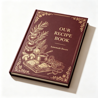 Livre de recettes familial personnalisé A5, couverture rigide, livre de cuisine imprimé, journal de cuisine personnalisé