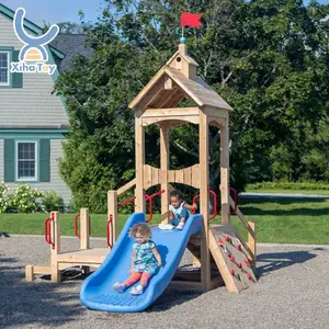 西哈户外儿童游乐场木质新款推出廉价梦幻木制城堡商用儿童户外游乐场设备