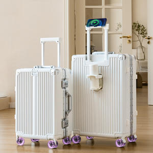 Maleta de Mano con Marco de Aluminio, 20 Pulgadas, Ruedas Giratorias, Candado TSA, Color Sólido, Unisex, Equipaje de Viaje, Otoño 2024 - Product Image 2