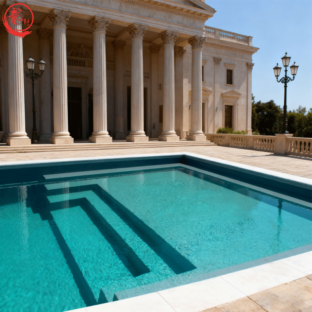 Customized Fiberglass Swim Pool Gray Color Unisex-adults 14years&up 18+ Target Audience Ladder Height Anti-rust Swimming Pool