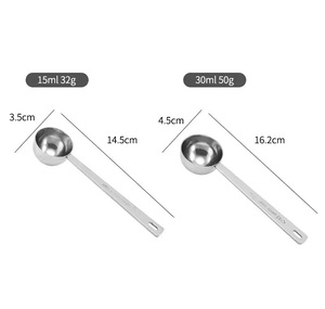 Muỗng Cà Phê 1 muỗng canh 15ml & 2 muỗng canh 30ml muỗng đo cà phê bằng thép không gỉ có tay cầm dài - Product Image 2