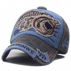 Gorra de Béisbol Deportiva de 6 Paneles con Diseño Desgastado Personalizado, Patrón de Letras, 100% Algodón, con Bordado 3D y Hebilla Metálica - Product Image 4