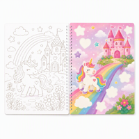 Buku Stiker Anak Dapat Digunakan Kembali dengan Cetakan Warna Penuh, Jilid Spiral, Kertas Mewah, Laminasi Film, Pola Kustom, Tema Taman Kanak-Kanak