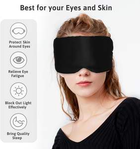 Masque de sommeil en soie de mûrier occultant pour les yeux, idéal pour les voyages et le yoga, ajustable et grand format, MOQ personnalisé de 100 pièces - Product Image 6